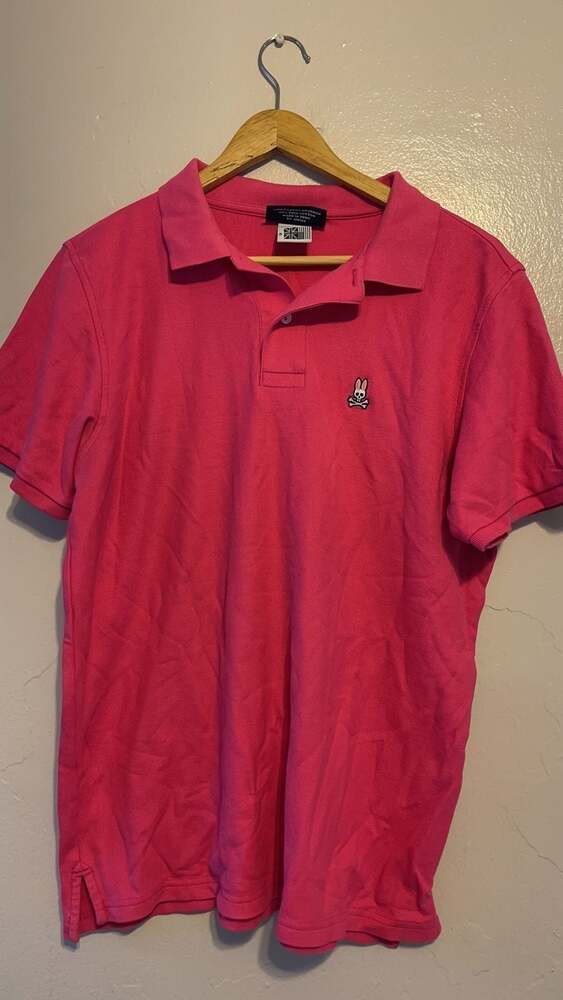Psycho Bunny Classic Pink Pima Cotton Polo Shirt